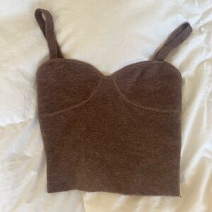 Chocolate brown sweater tank